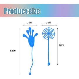 RTRTGS 5 Colored Retractable Palms with 5 Elastic Spider Webs Creative Decompression Toy Crazy Hands Elastic Palms Party Favor Bag Filling
