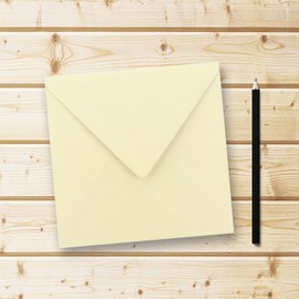 FarbenFroh® Series Square Envelopes Without Window, 15.5 x 15.5 mm Wet sealing for Wedding Cards, Invitations and More