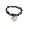 Faith Based Stretchy Beaded Bracelet with Cross Charm