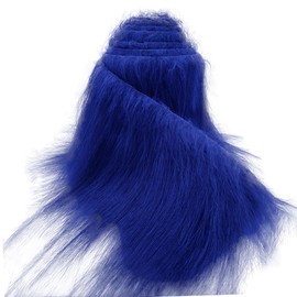 Faux Fur Fabric by The Yard, 18" x 60" Artificial Plush Fur, Shaggy Fabric for DIY Furry Crafts, Fursuits, Cosplay Costume, Sewing, Carpet, Decoration, Upholstery, Half Yard Royal Blue