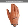 Harssidanzar Motorbike Gloves, Mens Leather Motorcycle Gloves Touchscreen Riding Racing