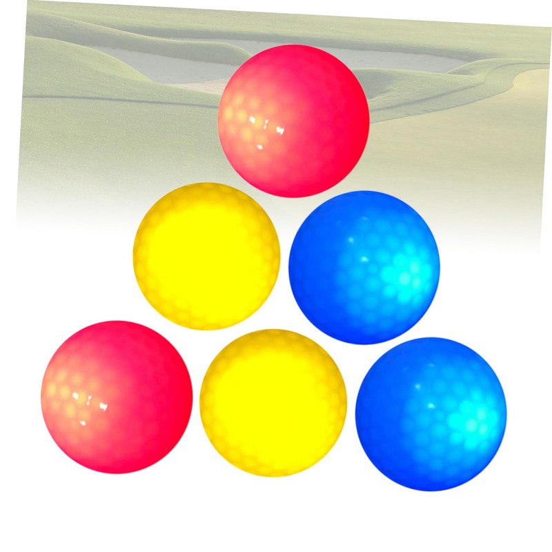 KOMBIUDA Golf Glow Ball Kit 6 Ultra Bright Led Balls