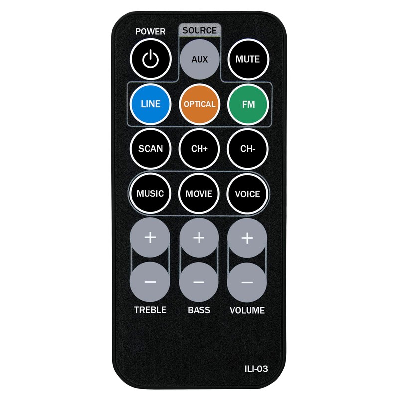 Replacement Remote Control for iLive ITB153B IT302 IT202B IT302B ITB382B