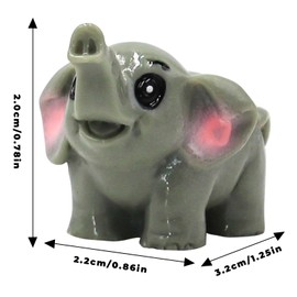 OZLMC 50 Pcs Mini Elephant Figurines for Fairy Gardens,Miniature Landscapes,Small Elephant Figurines ，Micro Landscape be Used for Various DIY Projects and Decorative，2 inches Long, 1.2 inches high