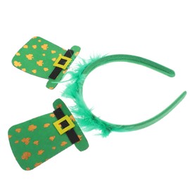 STOBAZA St. Patricks Day Headbands Green Shamrock Lepre-chaun Hat Headboppers Irish Party Headwear For Irish Saint Patricks Day Costume Accessories
