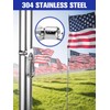 SONGTIY 4PCS Flag Pole Clips, Stainless Steel Flag Pole Rings