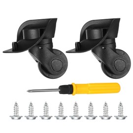 PATIKIL Luggage Wheels Replacement, 1 Pair Suitcase Wheels Caster Repair for Left & Right Swivel Wheel, Black (3.6x4.2x5x3.6/1.4x1.7x2x1.4 inch)