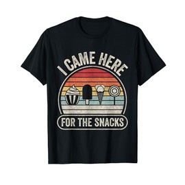 Retro Vintage I Came Here For The Snacks Snacks Foodie T-Shirt