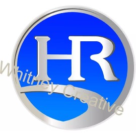 Whitney HOLIDAY RAMBLER RV LOGO Lettering decal Graphic Blue 9.5 inch diameter 2 each
