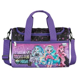 Scooli - Sports bag for children - 23 x 35 x 16 cm - Spacious main compartment - Adjustable shoulder strap - School accessories - Shoulder bag, black, Children's sports bag