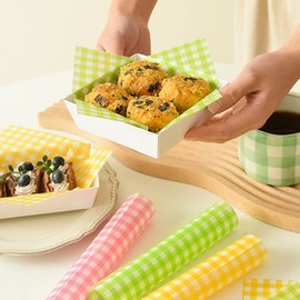 100Pcs Wax Paper Sheets for Food, Basket Liners Food Picnic Paper Sheets Greaseproof Deli Wrapping Sheets, 7 x 7 Inch (Red Checke)