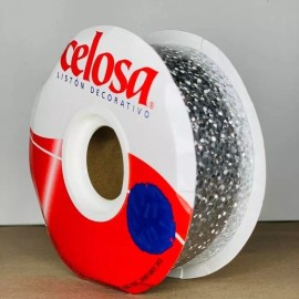 Janel Pack 8 Liston Celosa No.9 Holografico Metalico Puntos 40 Mts