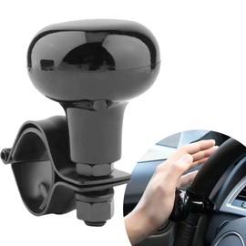 ULYTMMJG Steering Wheel knob,Auxiliary Boosters,Steering Wheel Knob Wheel Spinner,Steering Wheel Spinners Universal,Heavy Duty Car,Truck,Marine Universal Fit(Black)