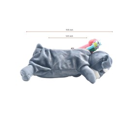 XIANFANG Large Capacity Plush Dog Cosmetic Bag, Soft & Warm Kawaii Design with Clip Hook - Perfect for Travel and Daily Use, A, Simple