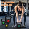 Fitvids Wide Grip 3-Piece or 4-Piece Kettlebell Exercise Fitness Weight