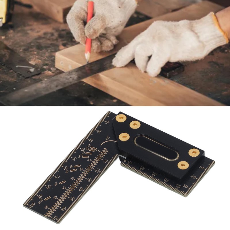 100mm Woodworking Scriber L Shape Square Ruler Aluminum Alloy Carpenter