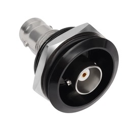 QIANRENON BNC Threaded Fixing Circular Adapter BNC Female to Female Panel Mount Connector BNC Surveillance Module Socket, 75 Ohm, for Surveillance Video Security Camera CATV System.