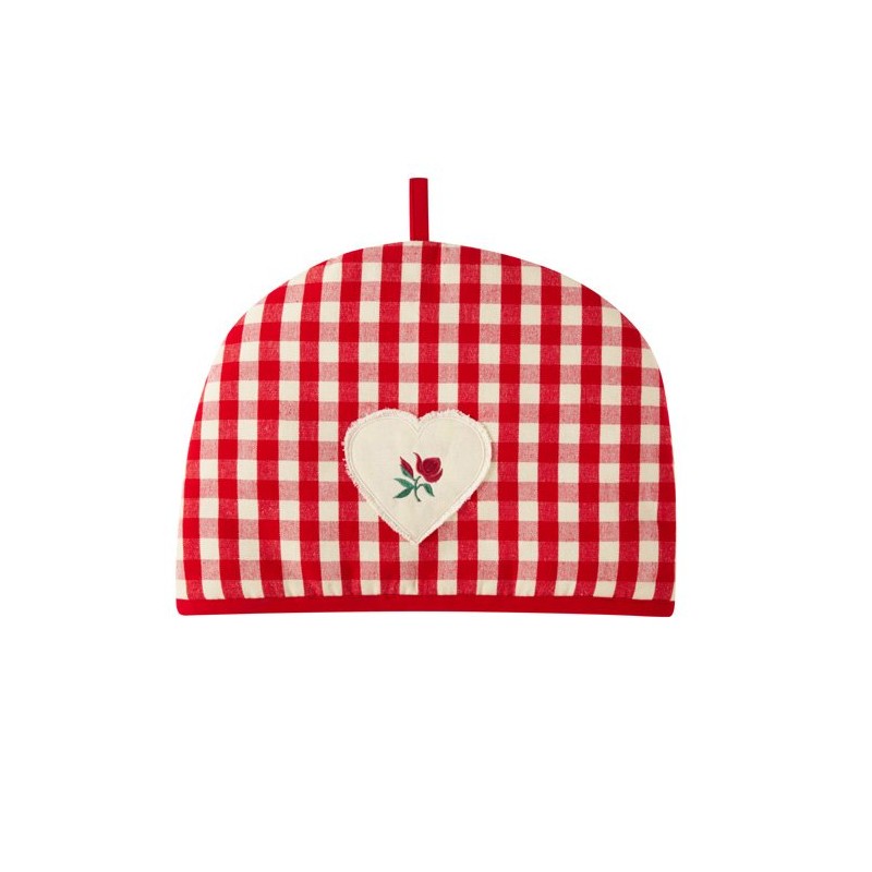 Teewärmer, kariert, Rot