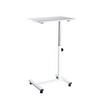 Seville Classics Solid-Top Height Adjustable Mobile Laptop Computer Desk Cart