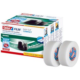 Tesa Easy Cut Compact Promo Value Pack Tesafilm Eco & Clear 2 X 33 M: 19 mm + Dispenser