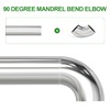 TAISHER 2PCS 304 Stainless Steel 3.5" 90 Degree Mandrel Bend