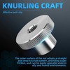 Pack of 10 knurled nuts, M4 high shape, stainless steel