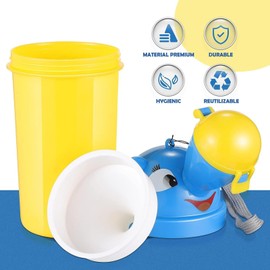 Baño Orinal Urinario para Niño, Orinal de Viaje para Niños Aprueba de Fugas y Antiolor, Bañitos Entrenador para Niño para Camping, Coche, Viaje y Entrenamiento de Orina