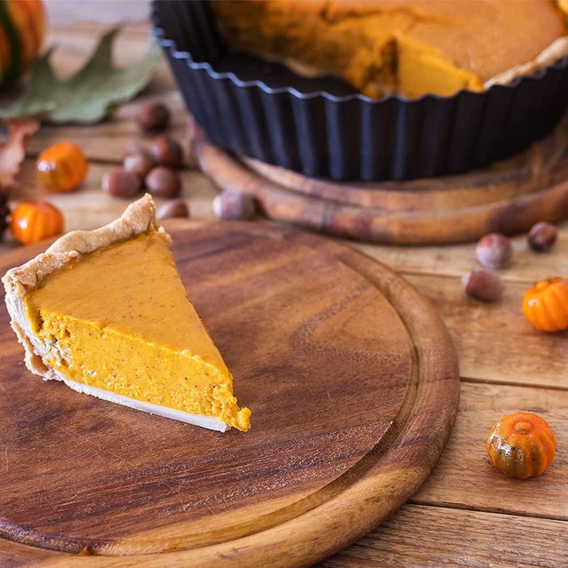 2 Pack Nonstick Tart Pan, Carbon Steel Deep-Dish Quiche Pan