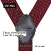 DonDon Men's Braces Wide 3.5 cm with 4 Braces Clips