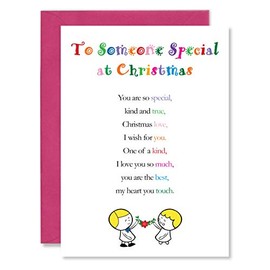 Clarabelle Cards - To Someone Special at Christmas - Lovely Festive Poem Verse Greetings Card for Friend | Partner | Family | Best Friend | Cousin sold by Card Candy