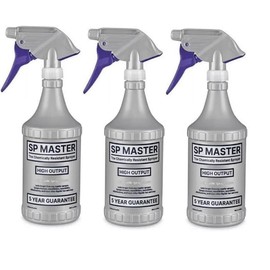 SP Master 32 oz Spray Bottle (3 pack), The write-in section permits the identification of the bottle contents to avoid guesswork and costly mix-ups.
