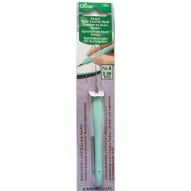 Clover Amour Steel Crochet Hook - Size 0 to Size 12 Choose your Size or Take All - Size No. 8 (0.90mm)
