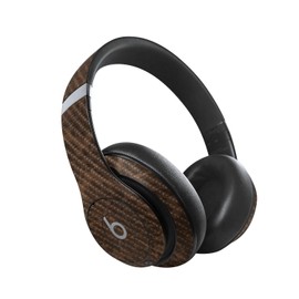 MightySkins Carbon Fiber Skin Compatible with Beats Studio Pro - Brown Linen | Protective, Durable Textured Carbon Fiber Finish | Easy to Apply