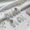 Pure White Sulwha Handmade Nail Tips - Short Oval /