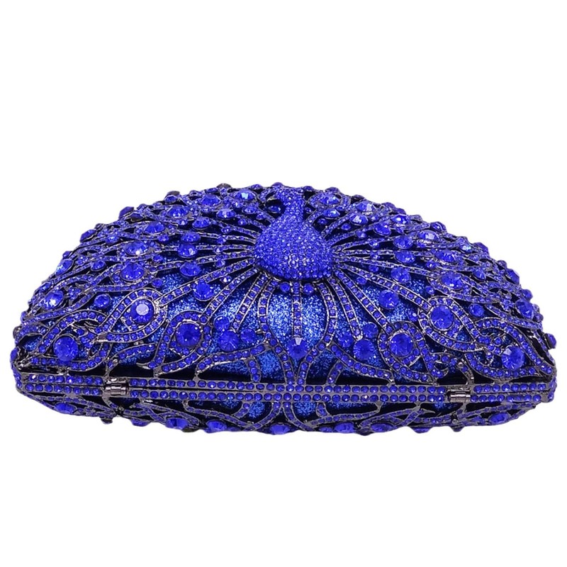 Elegantes Embragues de Cristal para las Mujeres Peacock Bolso de
