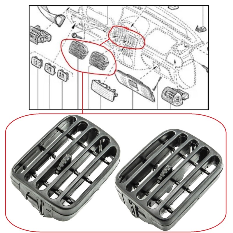Twowinds - Ventilation Grille 7702258280 Compatible with Renault Clio 2,