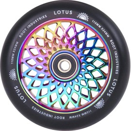 Root Industries Lotus Stunt Scooter Wheel 110 mm + Fantic26 Sticker (Neochrome/PU Black)