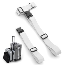 2 Pcs Heavy Duty Adjustable Suitcase Belt, Add a Bag Luggage Strap, Travel Accessories for Luggage Connecting, Gray (T-Type and Normal)