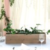 Tableclothsfactory 24x6'' Natural Rectangle Wood Boxes DIY Rustic Wooden Planter
