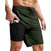 9 Inch Men Swim Trunks Compression Liner Quick Dry Swimwear