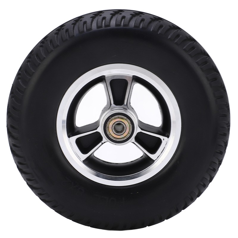 Wheelchair Wheel Replacement Solid PU Reinforced Aluminum Alloy Hub Walker