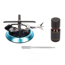 Car Air Fresheners with Solar Rotating Relieve Stress Purifie Odors Helicopter Car Perfume Decoration for Office Bar Blue