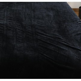 Eydna Electric Heated Blanket 6 Heating Settings & 10H Auto Off Full 72×84 Plush Fluffy Living Room Quick-Heating Couch Black