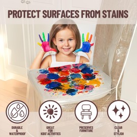 Evelots Dining Room/Kitchen Chair Cover/Protector-4 Pack- Heavy Duty Clear PVC Vinyl-No Dust/Spill/Pet Hair/Pet Claws, Easy Clean Slipcover