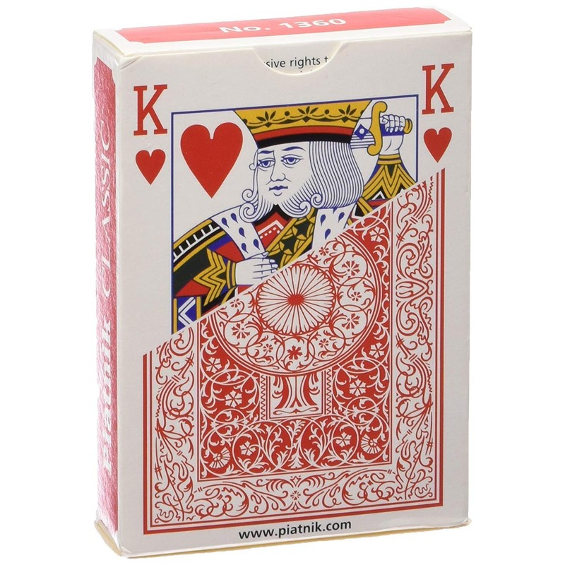 Piatnik 1360 - Pokerkarte Vollplastick 4 Eck Faltschachtel
