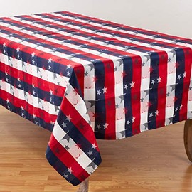 Checkered Tablecloth With Stars Design