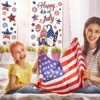 Whaline 6 Sheets Patriotic Window Clings Happy 4th of July