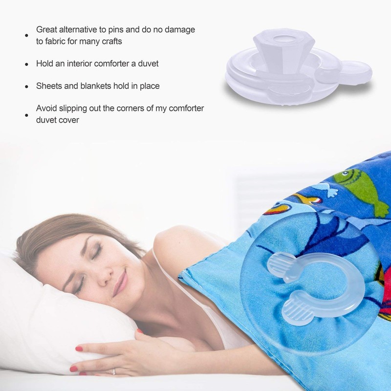 OFKPO 20pcs Donut Duvet Cover Comforter Clips, Duvet Corner Holder