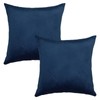 Pack 2 Navy Blue Velvet Cushion Covers 45 x 45