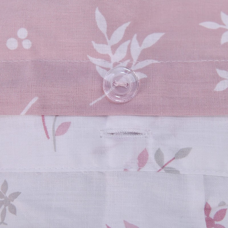 Sleepdown Duvet Cover Set, Blush Pink White, Single